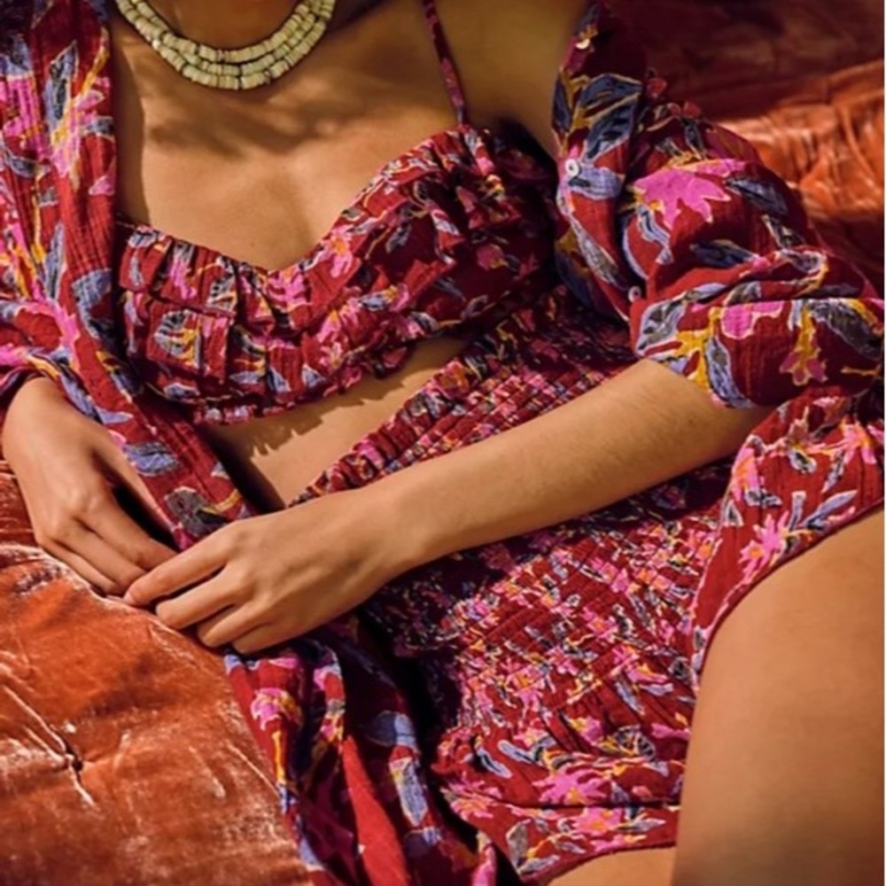 🍒NWT🍒 FREE PEOPLE 3 PIECE TROPICAL SET - Picture 1 of 8
